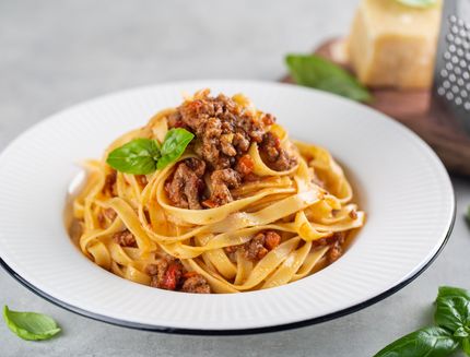 Tagliatelle al ragù di strolghino