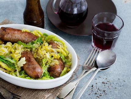 verza e salsiccia