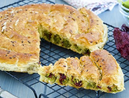 Torta salata alle cime di rapa